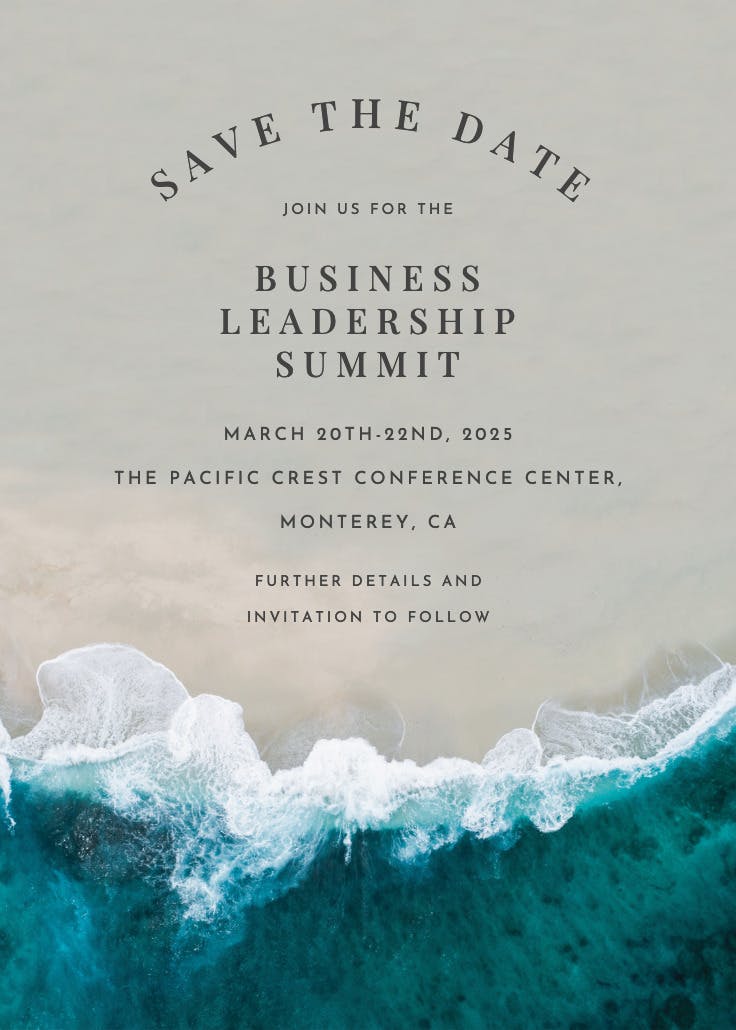 Deep blue sea - business events invitation